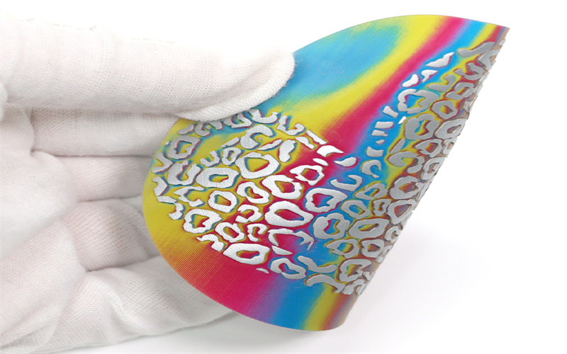 3D幻彩光栅转印标 幻彩渐变颜色硅胶烫标 层次感硅胶厚板印刷标